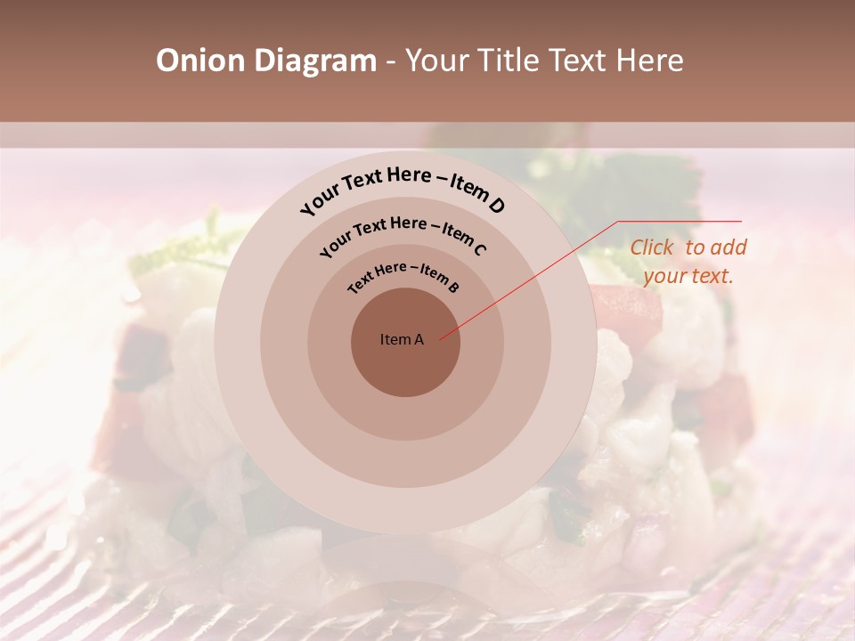 A Plate Of Food With Garnishes On It PowerPoint Template