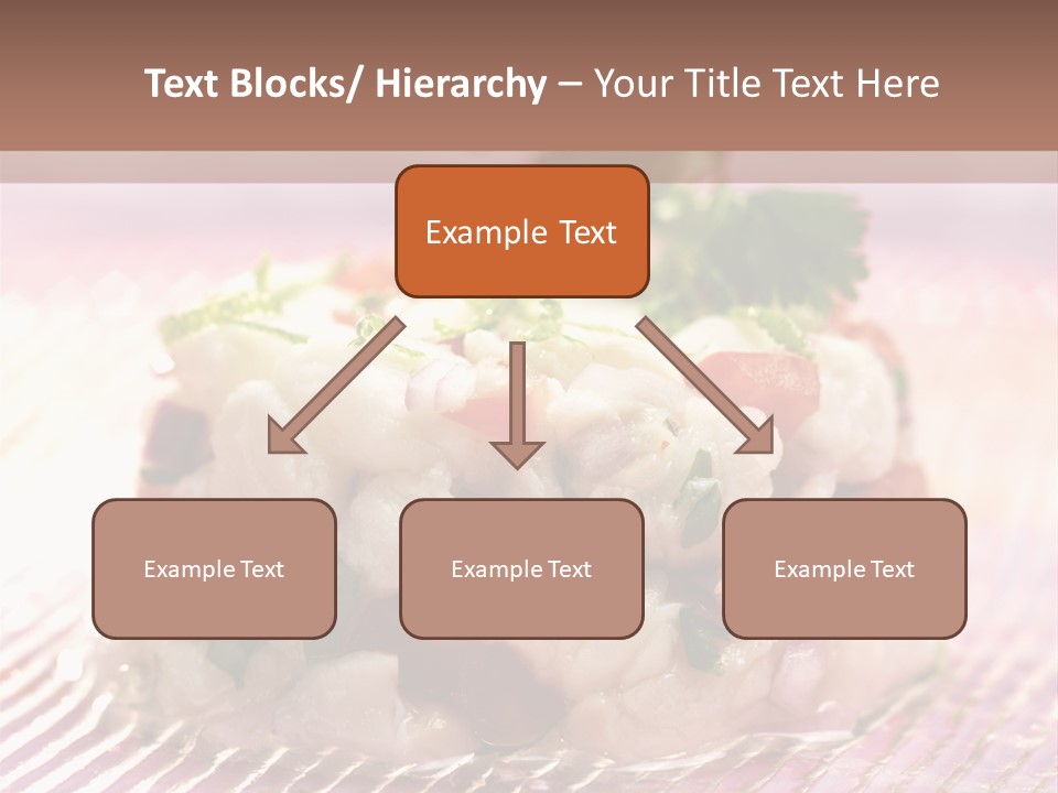 A Plate Of Food With Garnishes On It PowerPoint Template