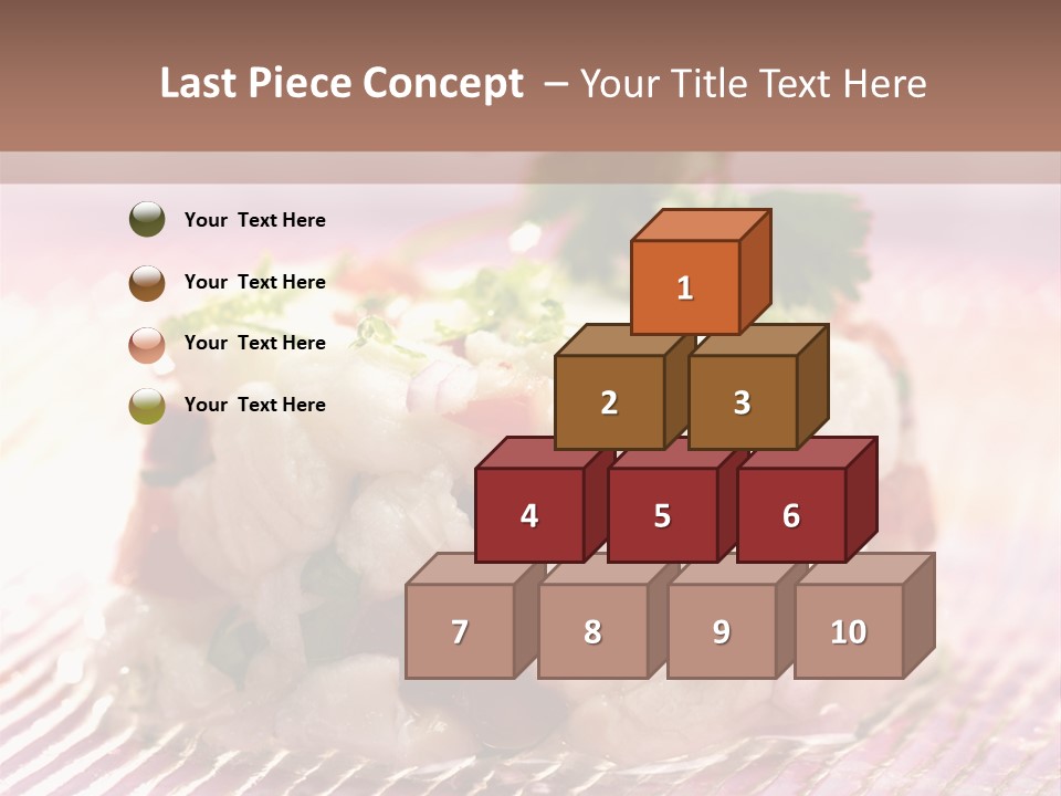 A Plate Of Food With Garnishes On It PowerPoint Template