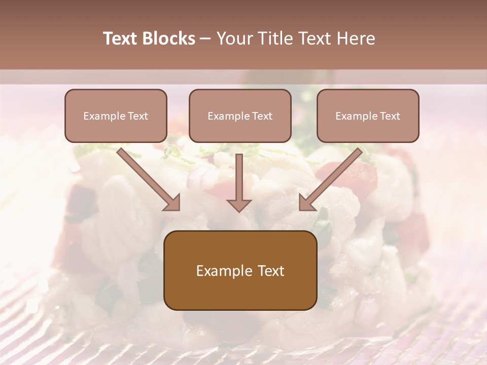A Plate Of Food With Garnishes On It PowerPoint Template