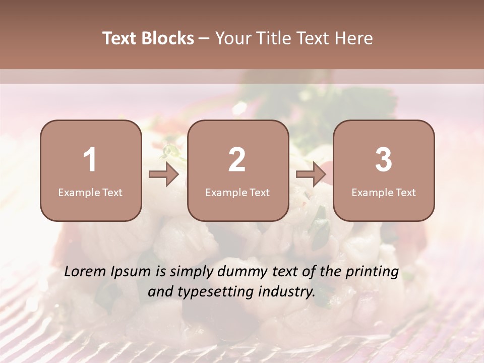 A Plate Of Food With Garnishes On It PowerPoint Template