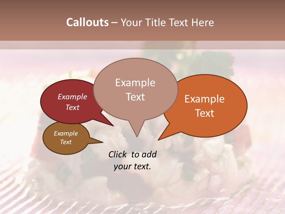 A Plate Of Food With Garnishes On It PowerPoint Template