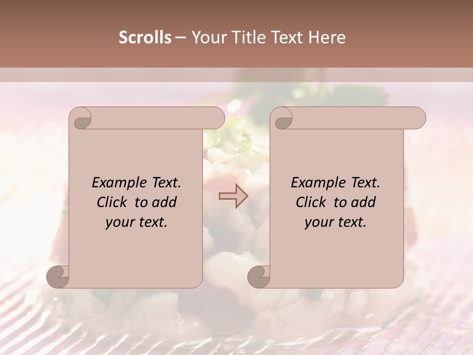 A Plate Of Food With Garnishes On It PowerPoint Template