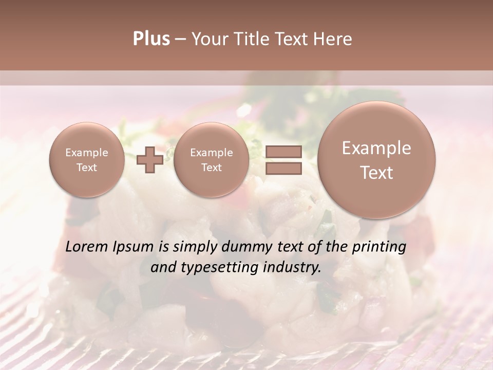 A Plate Of Food With Garnishes On It PowerPoint Template