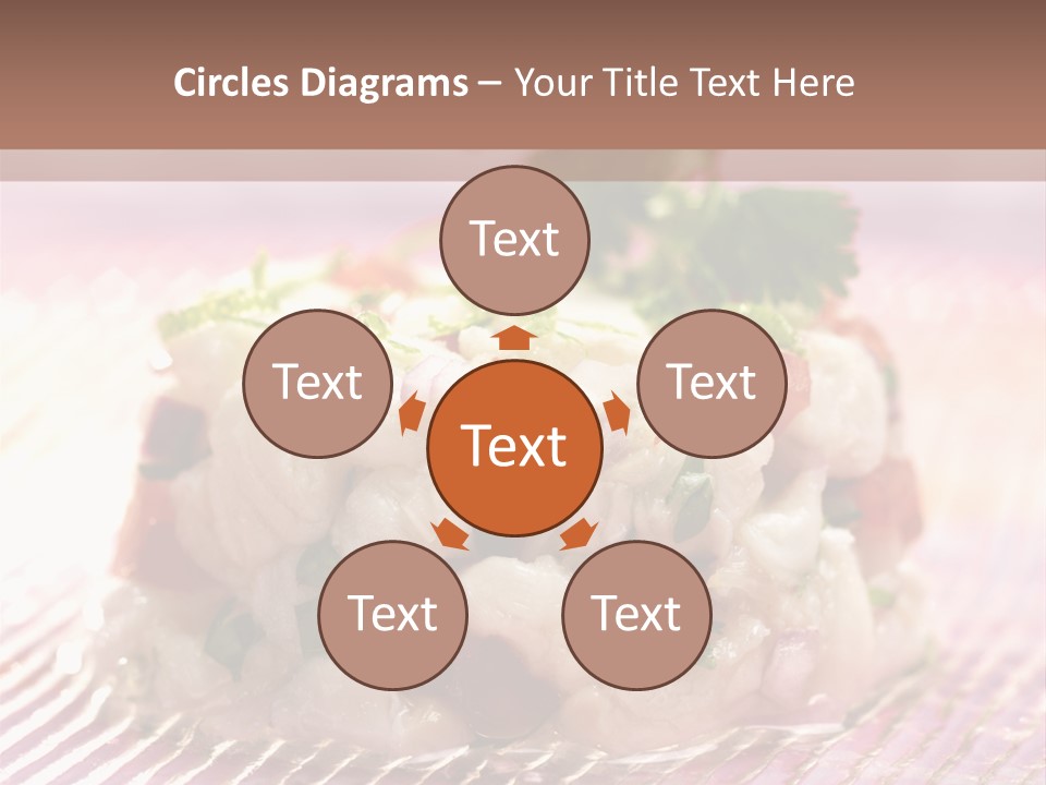 A Plate Of Food With Garnishes On It PowerPoint Template