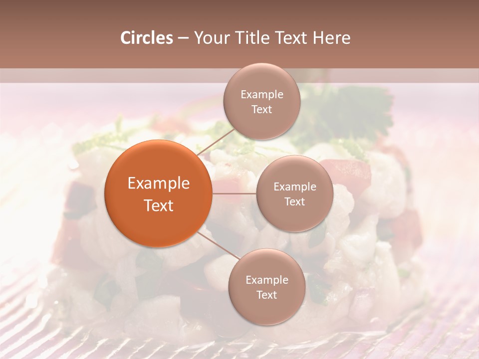 A Plate Of Food With Garnishes On It PowerPoint Template