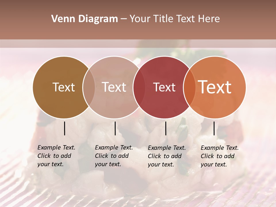 A Plate Of Food With Garnishes On It PowerPoint Template