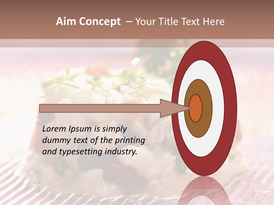 A Plate Of Food With Garnishes On It PowerPoint Template