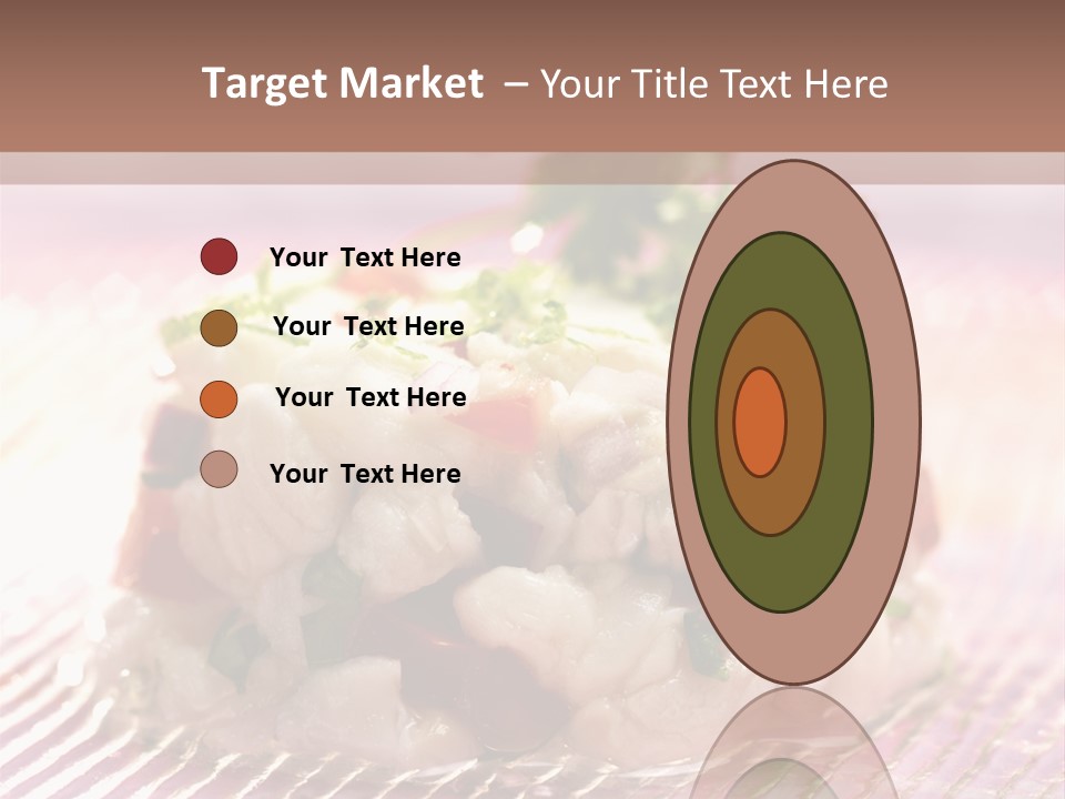 A Plate Of Food With Garnishes On It PowerPoint Template