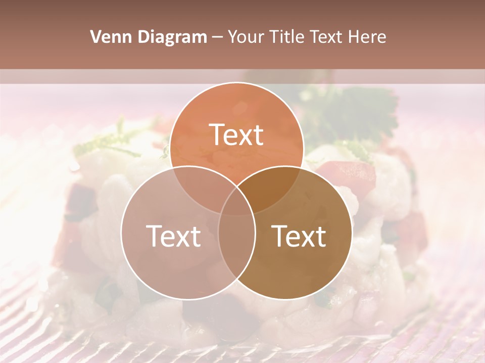 A Plate Of Food With Garnishes On It PowerPoint Template