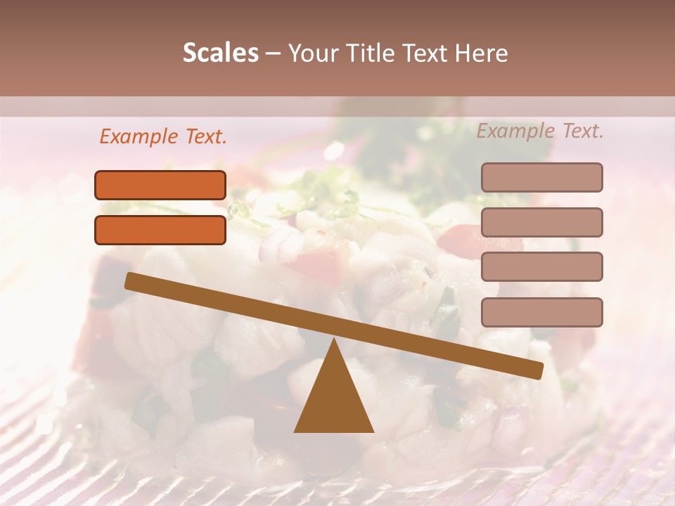 A Plate Of Food With Garnishes On It PowerPoint Template