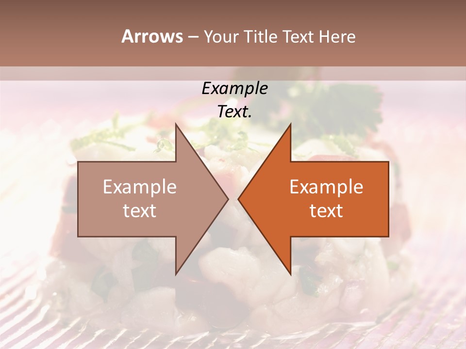 A Plate Of Food With Garnishes On It PowerPoint Template