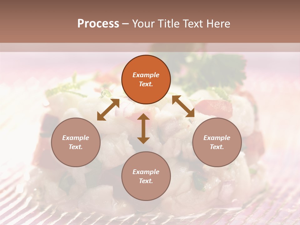 A Plate Of Food With Garnishes On It PowerPoint Template