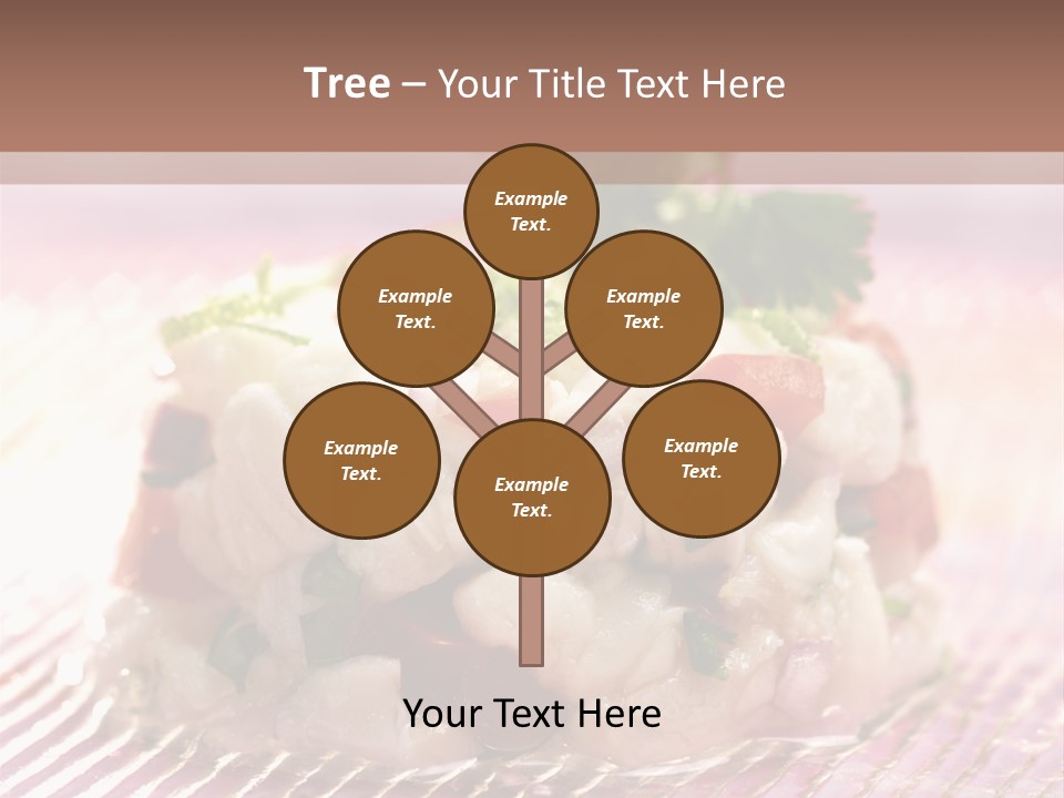 A Plate Of Food With Garnishes On It PowerPoint Template