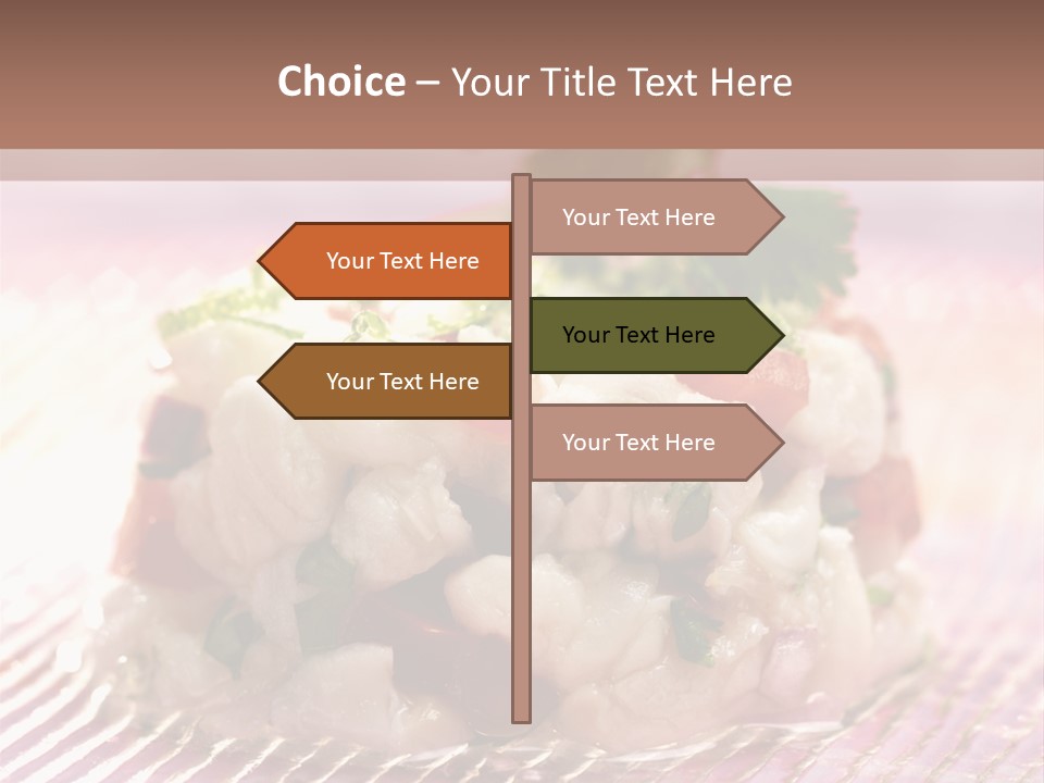 A Plate Of Food With Garnishes On It PowerPoint Template