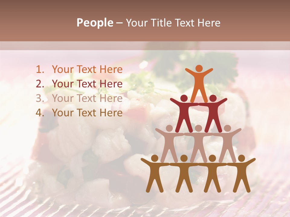 A Plate Of Food With Garnishes On It PowerPoint Template