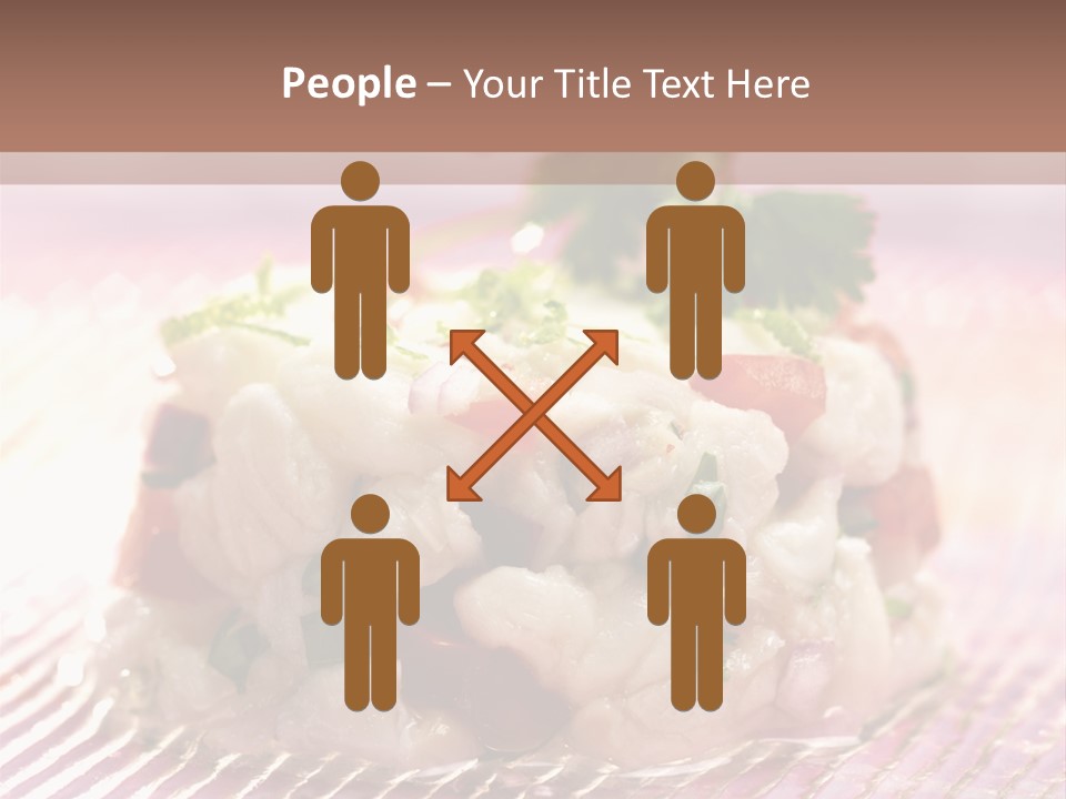 A Plate Of Food With Garnishes On It PowerPoint Template