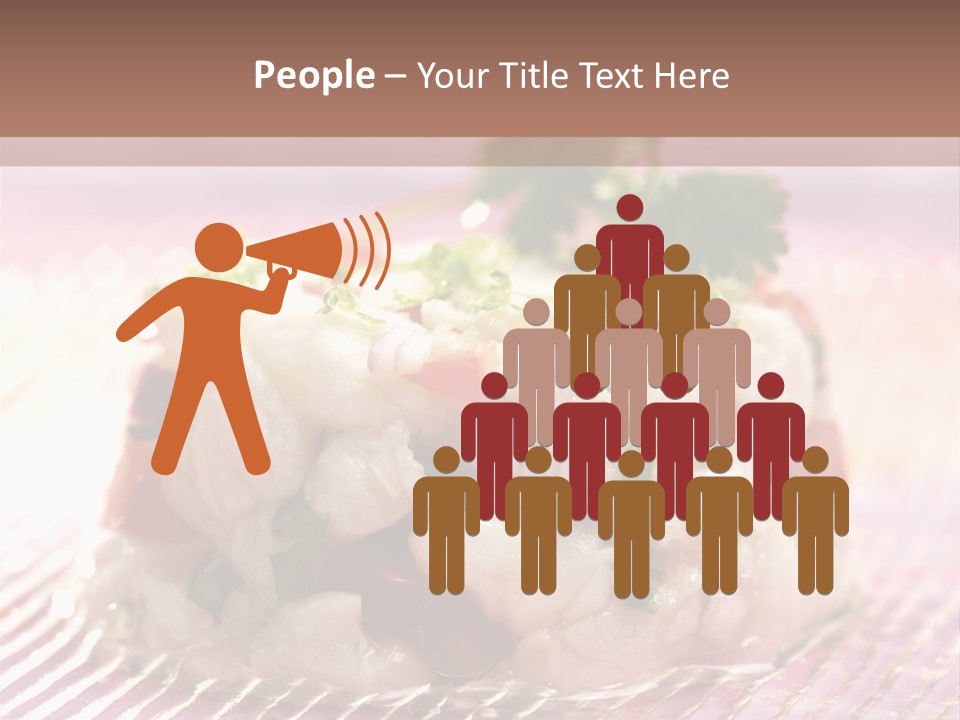 A Plate Of Food With Garnishes On It PowerPoint Template