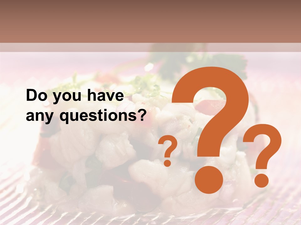 A Plate Of Food With Garnishes On It PowerPoint Template