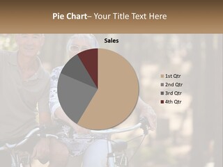 A Man And A Woman Riding A Bike In The Woods PowerPoint Template