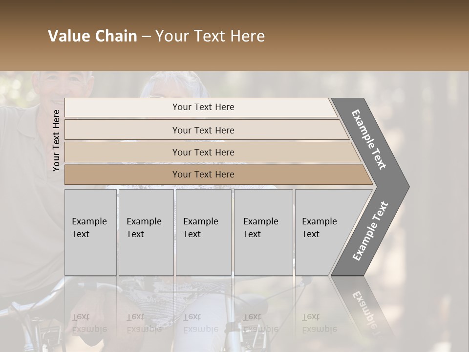 A Man And A Woman Riding A Bike In The Woods PowerPoint Template