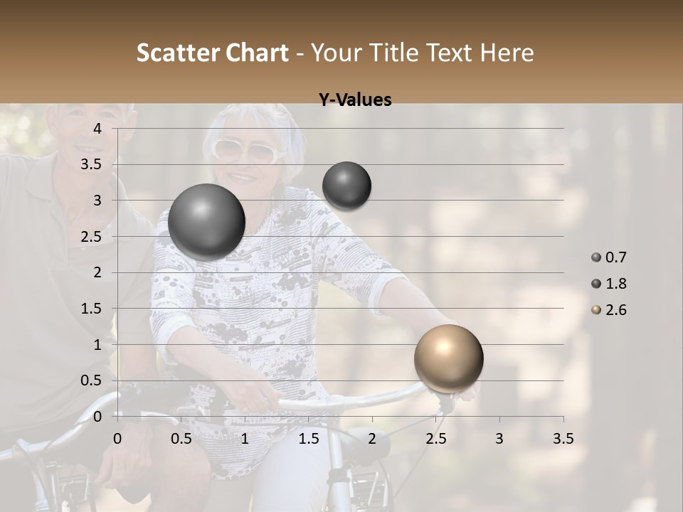 A Man And A Woman Riding A Bike In The Woods PowerPoint Template