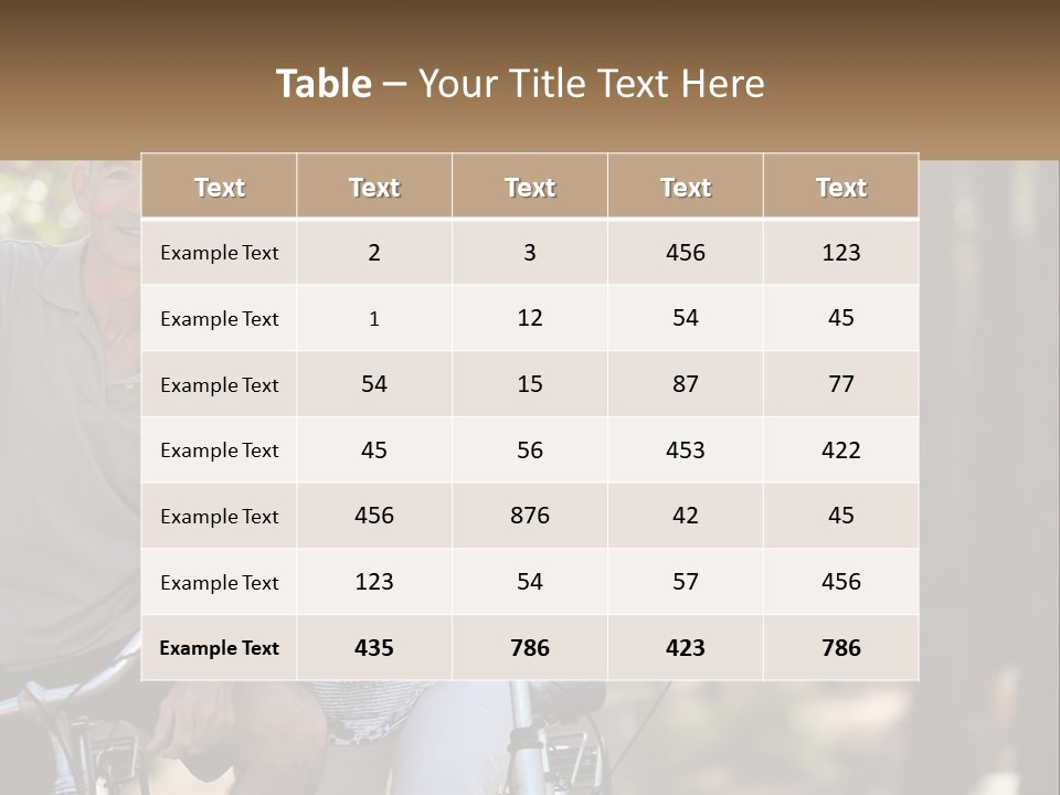 A Man And A Woman Riding A Bike In The Woods PowerPoint Template