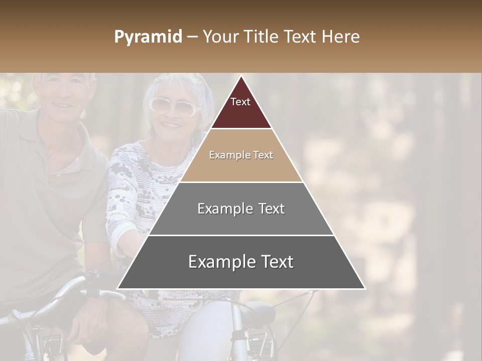 A Man And A Woman Riding A Bike In The Woods PowerPoint Template