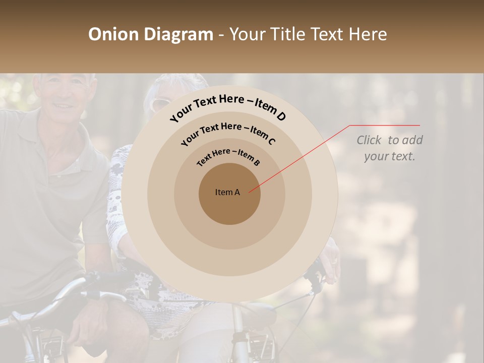 A Man And A Woman Riding A Bike In The Woods PowerPoint Template