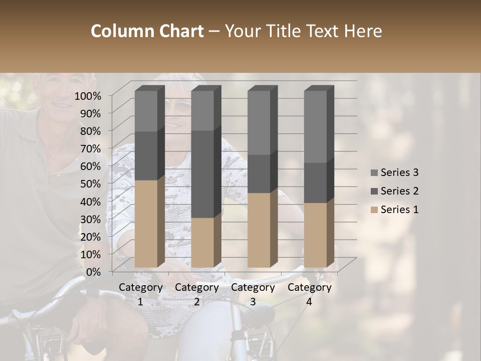 A Man And A Woman Riding A Bike In The Woods PowerPoint Template
