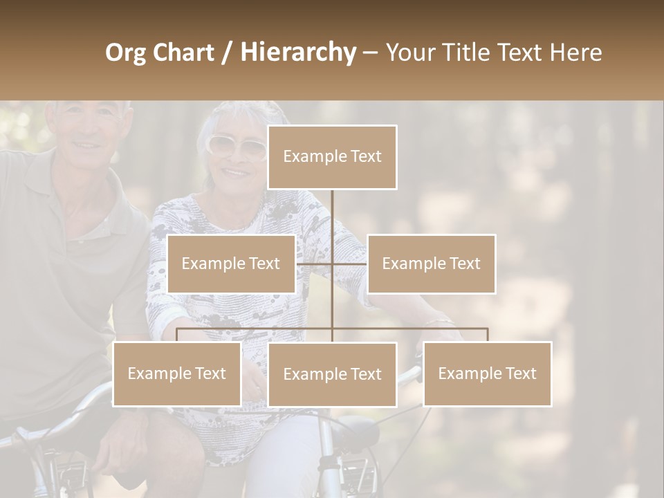 A Man And A Woman Riding A Bike In The Woods PowerPoint Template