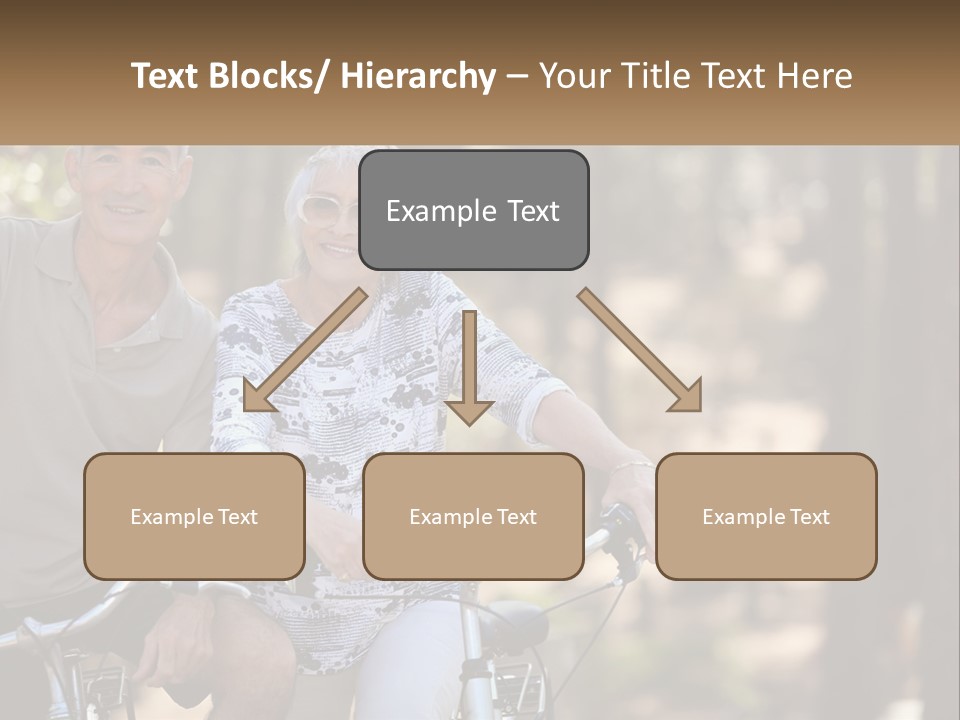 A Man And A Woman Riding A Bike In The Woods PowerPoint Template