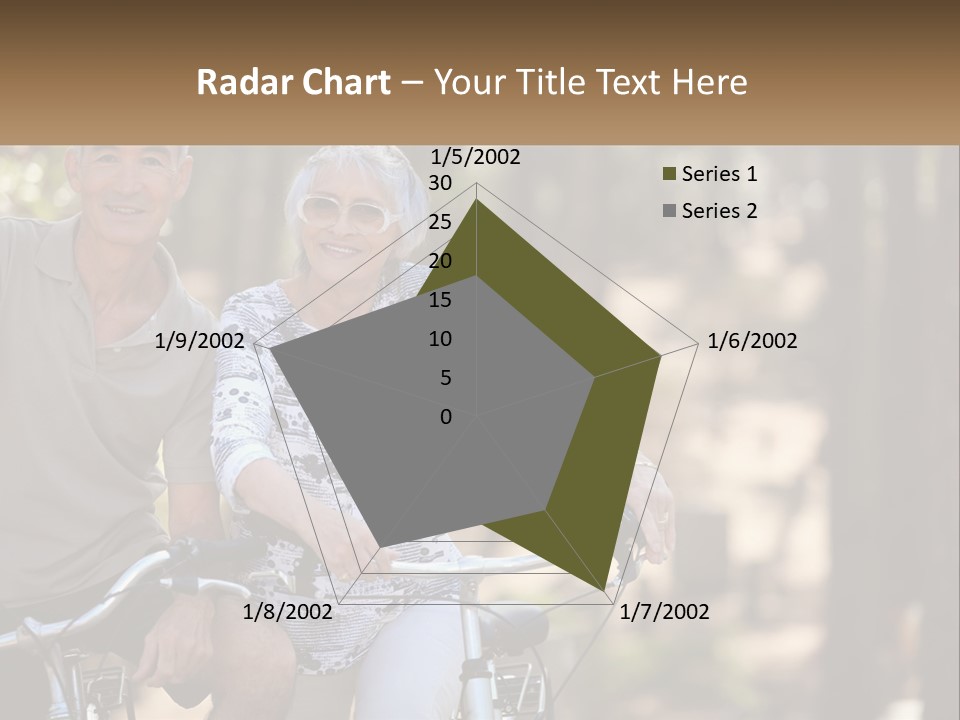 A Man And A Woman Riding A Bike In The Woods PowerPoint Template