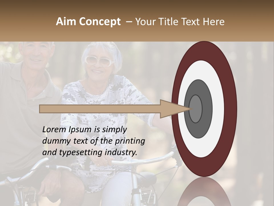 A Man And A Woman Riding A Bike In The Woods PowerPoint Template