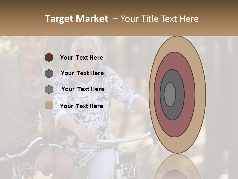 A Man And A Woman Riding A Bike In The Woods PowerPoint Template