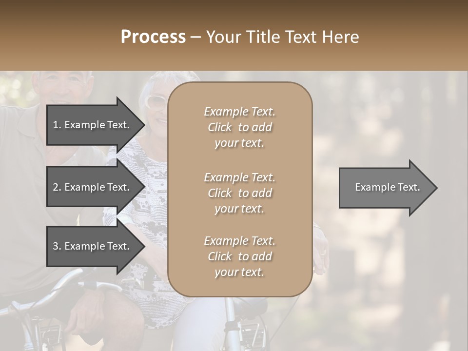 A Man And A Woman Riding A Bike In The Woods PowerPoint Template