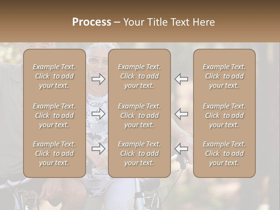 A Man And A Woman Riding A Bike In The Woods PowerPoint Template