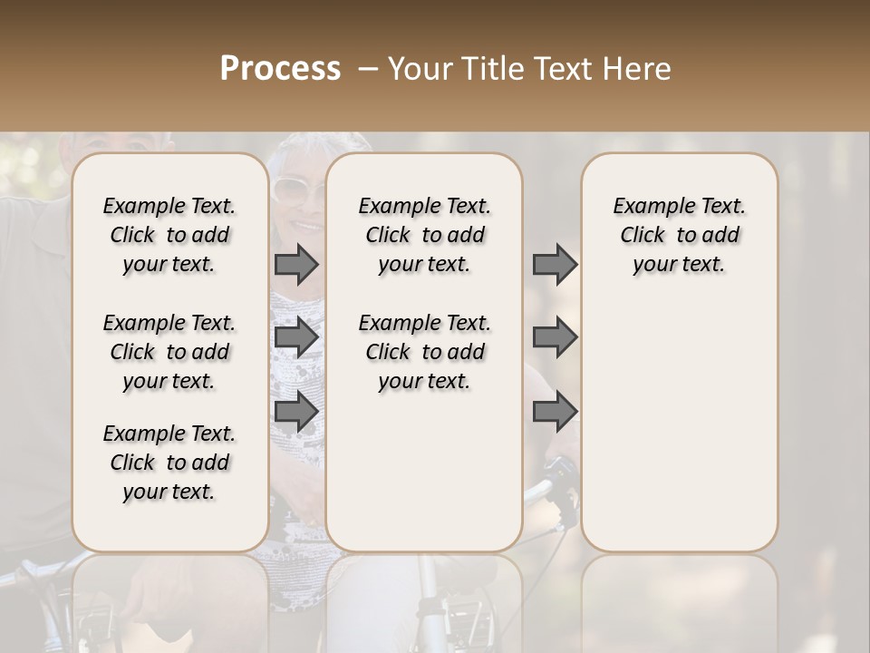 A Man And A Woman Riding A Bike In The Woods PowerPoint Template