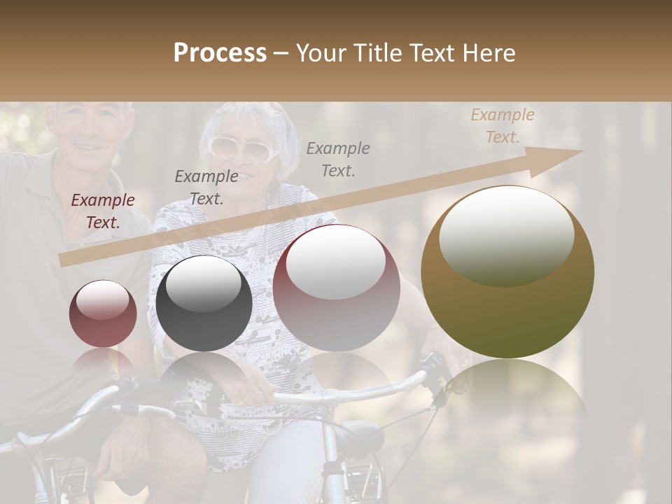 A Man And A Woman Riding A Bike In The Woods PowerPoint Template