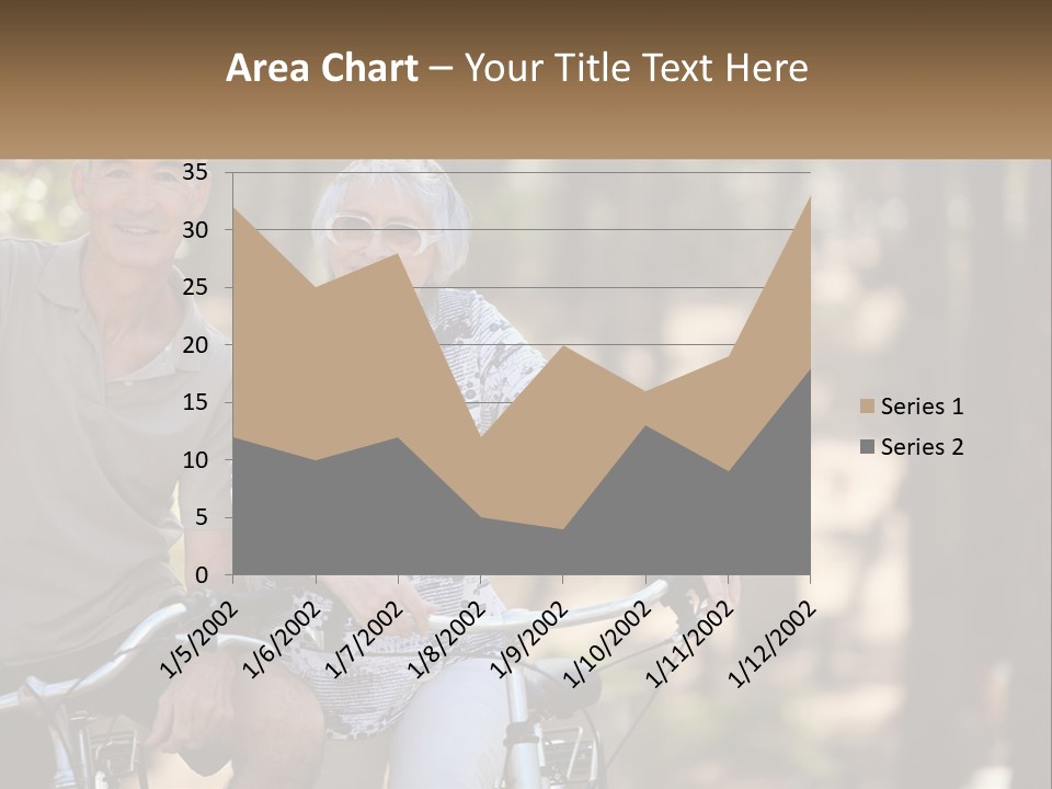 A Man And A Woman Riding A Bike In The Woods PowerPoint Template