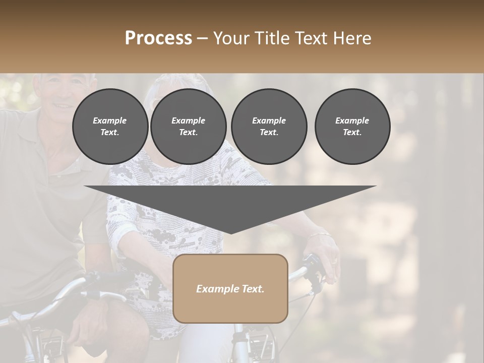 A Man And A Woman Riding A Bike In The Woods PowerPoint Template