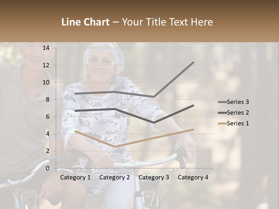 A Man And A Woman Riding A Bike In The Woods PowerPoint Template
