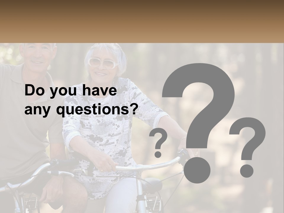 A Man And A Woman Riding A Bike In The Woods PowerPoint Template