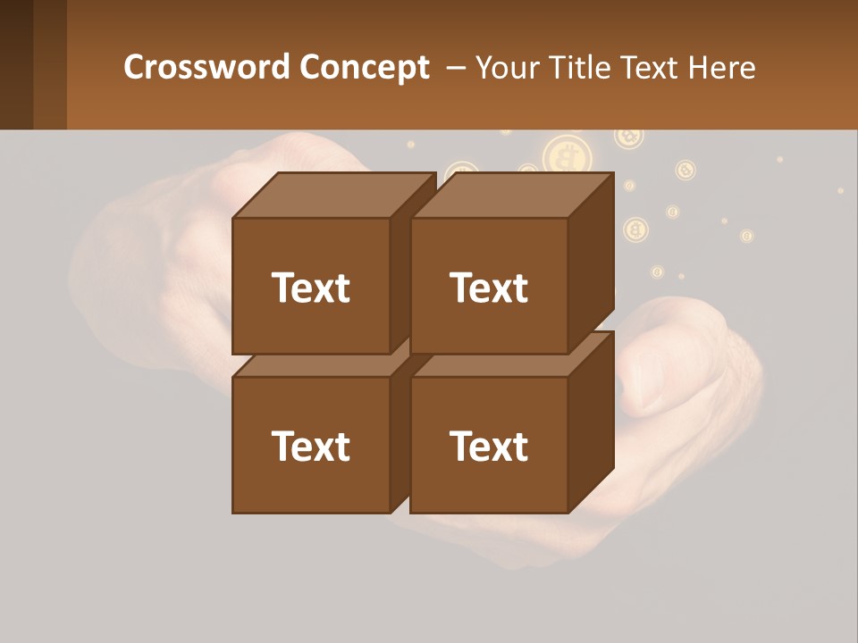 A Person Holding A Cell Phone With A Bitcoin Coming Out Of It PowerPoint Template