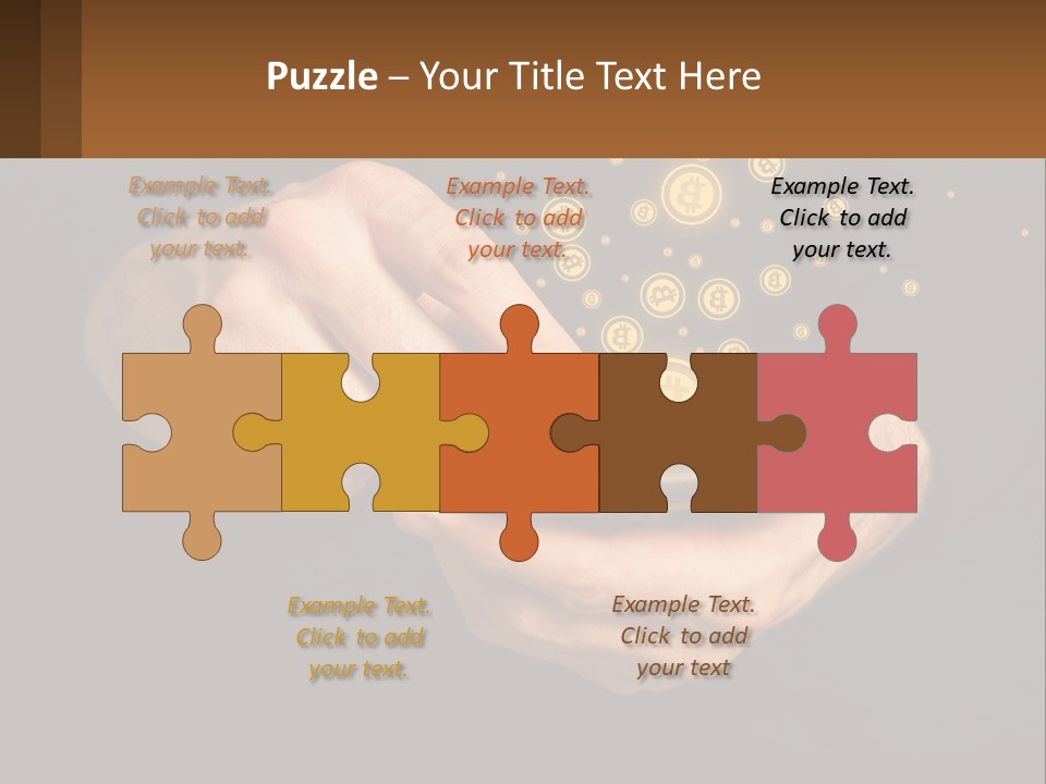 A Person Holding A Cell Phone With A Bitcoin Coming Out Of It PowerPoint Template