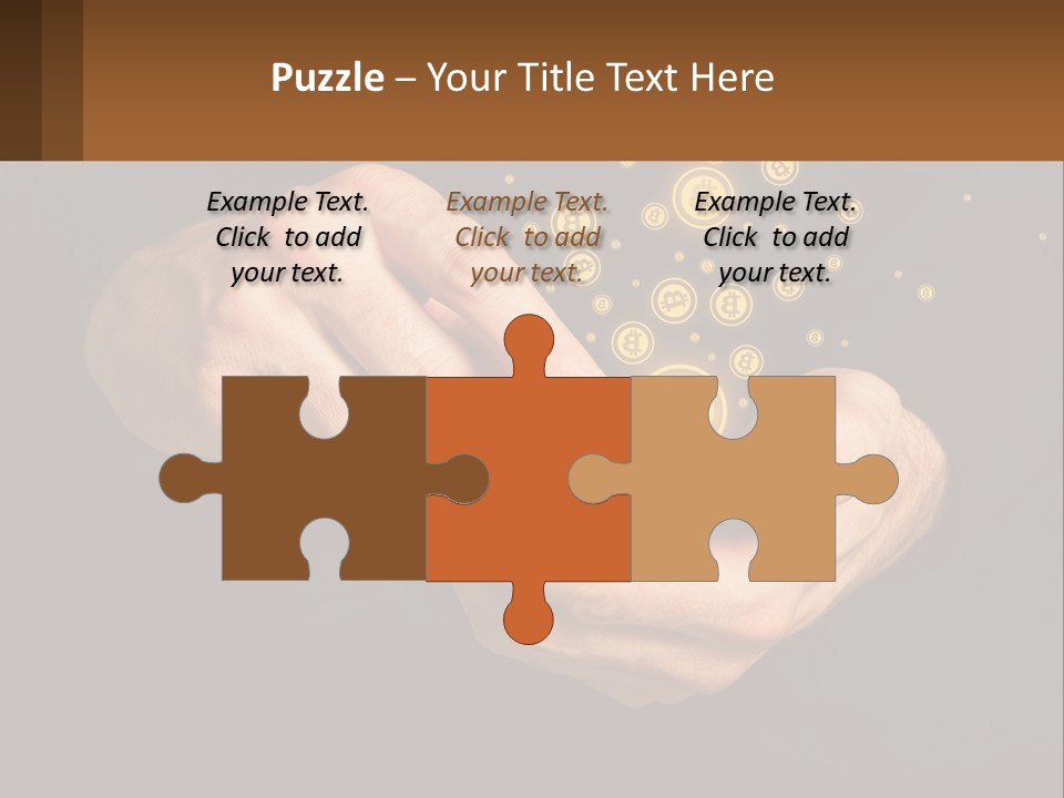 A Person Holding A Cell Phone With A Bitcoin Coming Out Of It PowerPoint Template