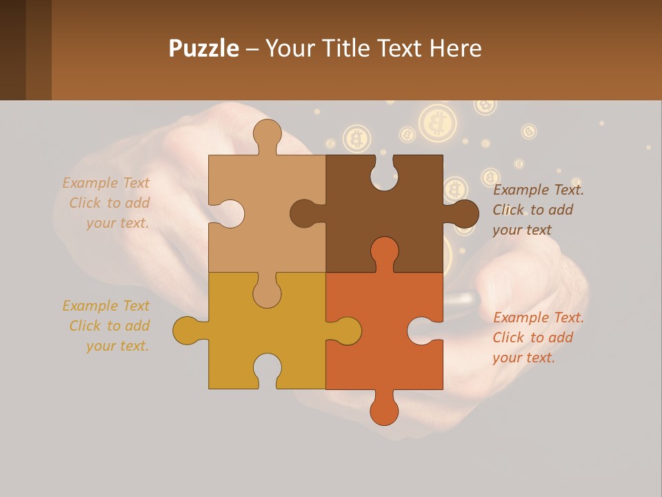 A Person Holding A Cell Phone With A Bitcoin Coming Out Of It PowerPoint Template