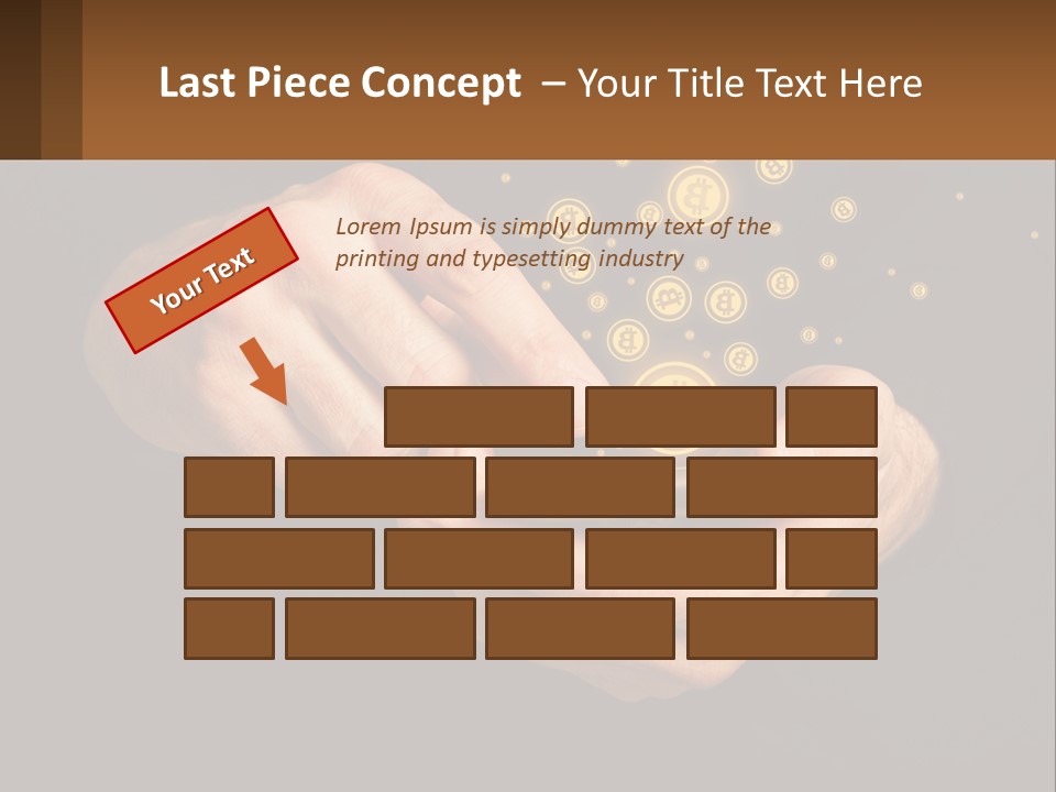 A Person Holding A Cell Phone With A Bitcoin Coming Out Of It PowerPoint Template