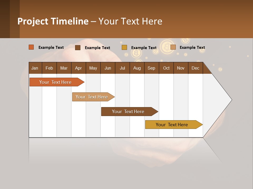 A Person Holding A Cell Phone With A Bitcoin Coming Out Of It PowerPoint Template