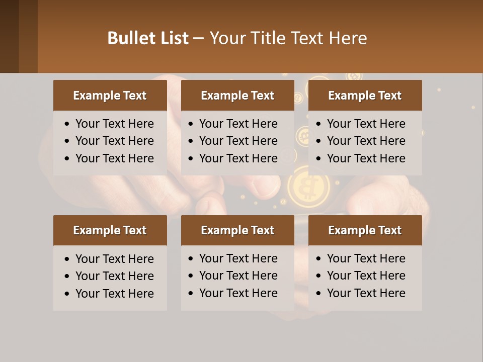 A Person Holding A Cell Phone With A Bitcoin Coming Out Of It PowerPoint Template